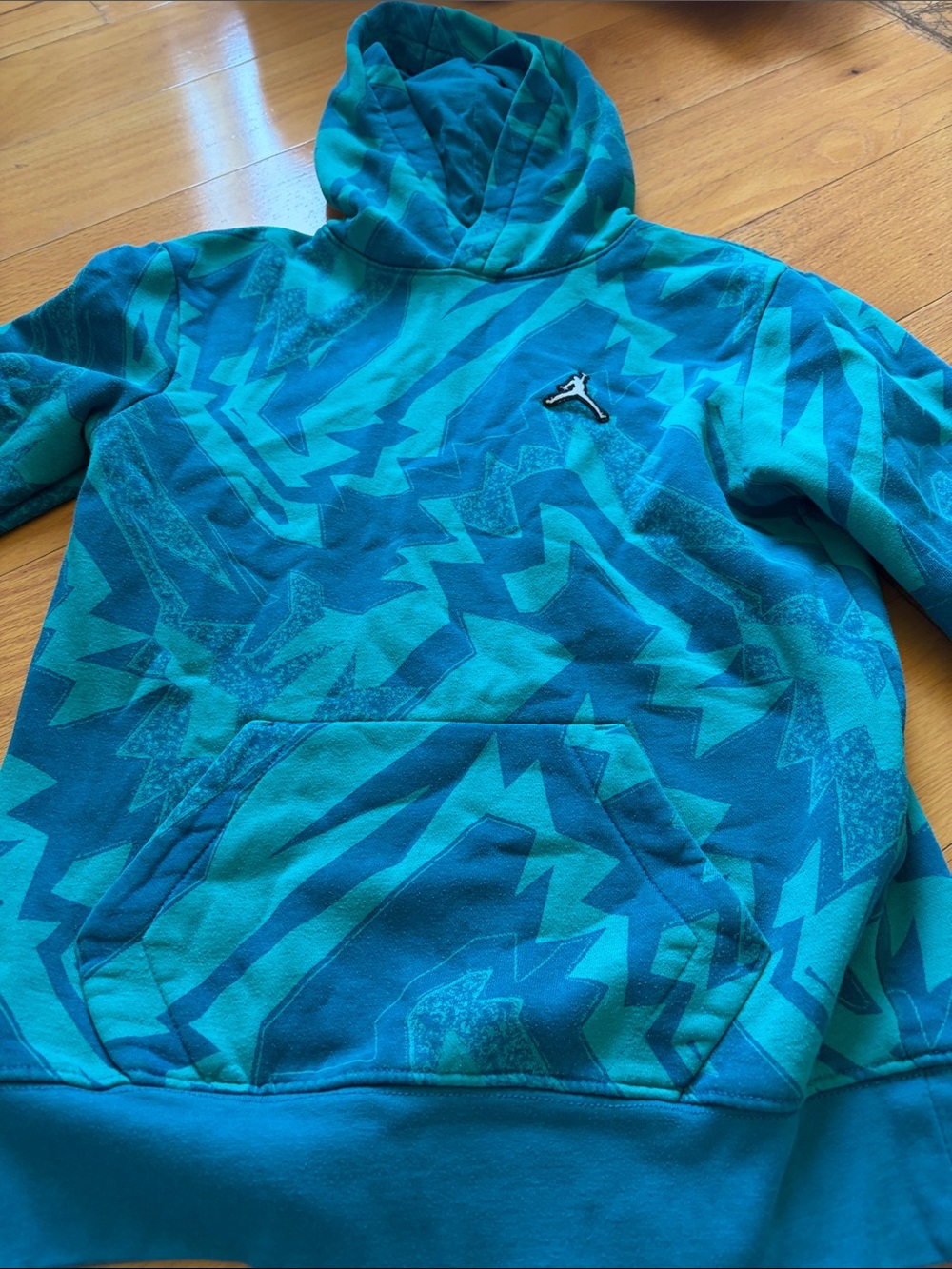 Jordan Kids Teal & Aqua Patterned Hoodie